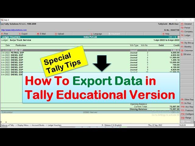 How to Export Data in Tally Educational Version . Fix Export Data Problem in Tally