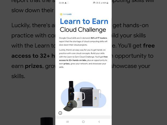 Google cloud challenges - Learn to earn