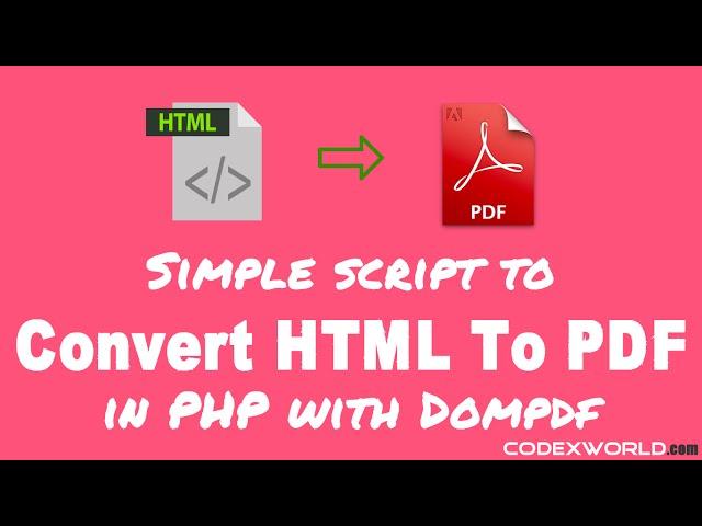 Convert HTML to PDF in PHP with Dompdf