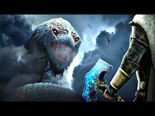 God of War 4 - Freya Tells Story of THOR vs World Serpent (God of War 2018) PS4 Pro