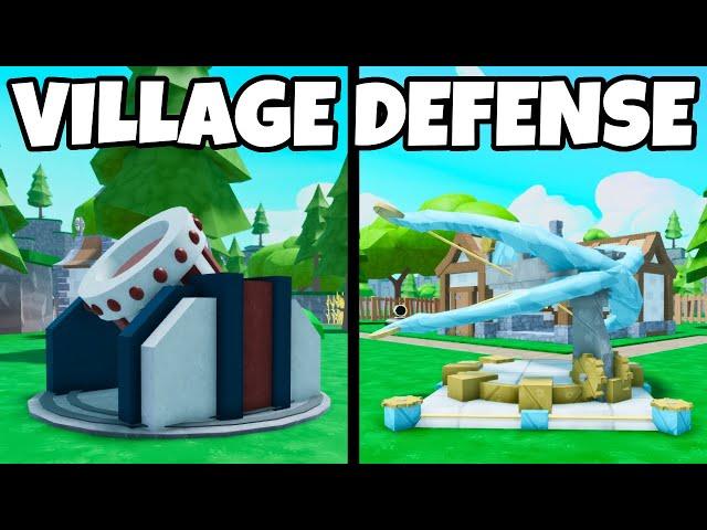 Defending A Village with The BEST Defenses in Roblox Village Defense Tycoon