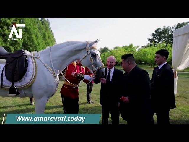 Kim Jong Un Gifts Putin Rare Pungsan Dogs State Media Clip | Amaravati Today