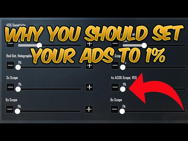 Why You Should Set Your ADS to 1% (Like Coffin) PUBG MOBILE GAMEPLAY!