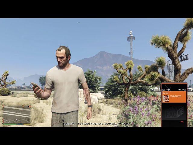 Jimmy calls Trevor after Michael's death - GTA 5