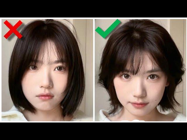 HOW TO STYLE SHORT HAIR | Japanese Layered Hair Curl Inspired #kawaii