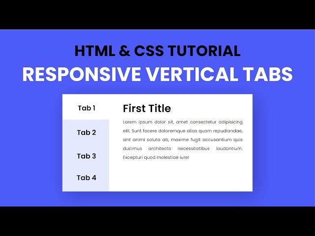 Responsive Vertical Tabs Using HTML, CSS & Javascript