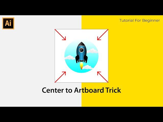 Easy Trick Center Objects Automatically - Adobe Illustrator Tutorials