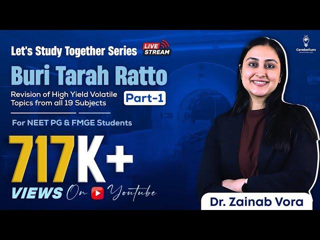 BTR Part - 1: Revision of High Yield Volatile Topics from all 19 Subjects by Dr. Zainab Vora