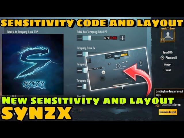 SYNZX SENSITIVITY CODE AND SYNZX CONTROL LAYOUT CODE | SENSITIVITY PUBG MOBILE