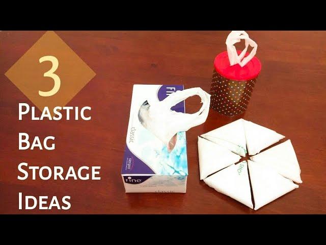 3 Cool Ways to Organize Plastic Bags / DIY Plastic Bag Dispenser (Life Hack) | Plastic Bag Storage