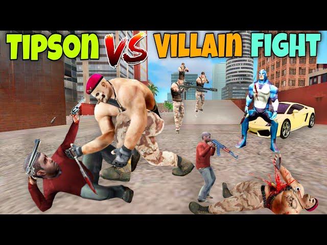 Tipson Vs Villain Big Fight In Rope hero Vice Town । Rope Hero Vice Town । Junnu Malik Gaming