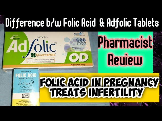 Pharmacist Talk on Folic Acid Tablets Uses,Benefits for Women and Girls/ Adfolic (Quaterfolic)