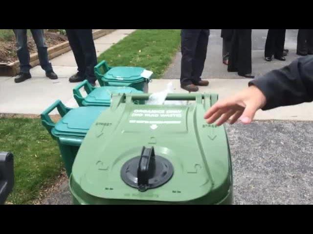 Unveiling the new racoon-resistant green bins