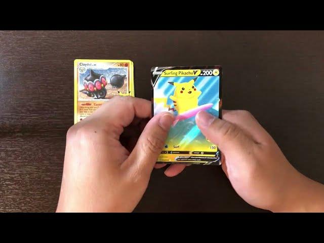 I Pulled Surfing Pikachu V Card on Celebration Booster Pack