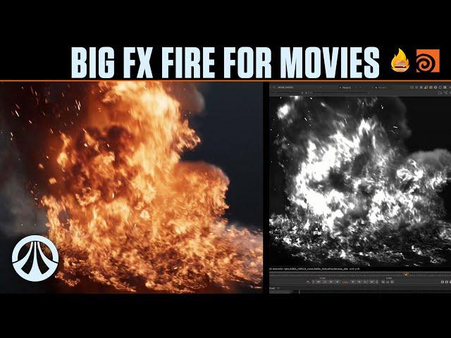 BIG FIRE  | Houdini FX Tutorial - Full Scene Included |