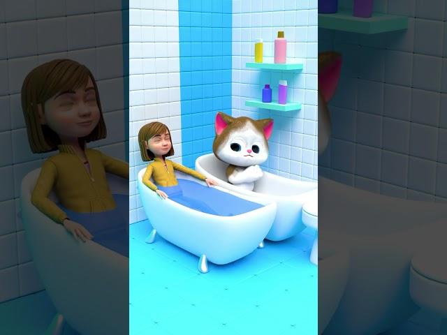 Katie and Kitty's Bathtub Trouble #funny #animation #shorts