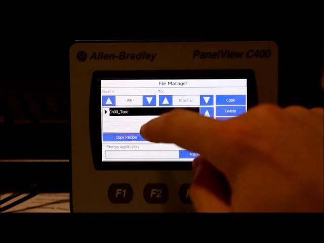 Load a Program via USB onto an Allen-Bradley PanelView C400 HMI