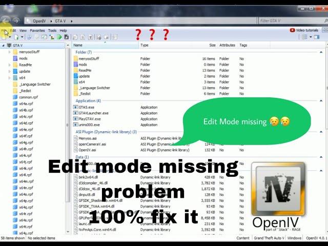 Edit mode not found open iv issue fix