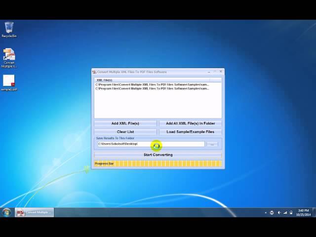 How To Use Convert Multiple XML Files To PDF Files Software