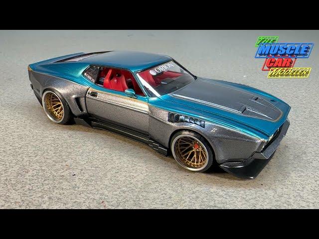 Revell 1971 Ford Mustang Mach1 Widebody Custom SEMA Style Build