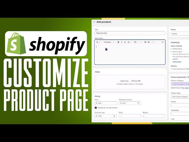 Shopify Product Listing Tutorial 2025 | How To Customize Shopify Product Page