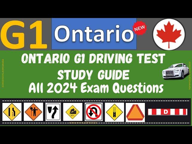 G1 Driving Test - All 2024 Exam Questions | Ontario G1 Practice Test 2024 | G1 test Ontario 2024