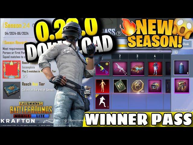 PUBG LITE NEW UPDATE 0.28.0| FIX WINNER PASS SEASON 62 & START CONQUEROR SEASON 24