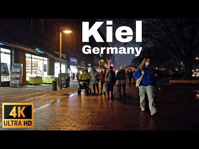 Kiel at Night is BEAUTIFUL. Walk in the City Center | Kiel 4K