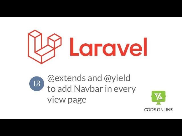 Laravel @yield section and @extends , add Navbar in every View file