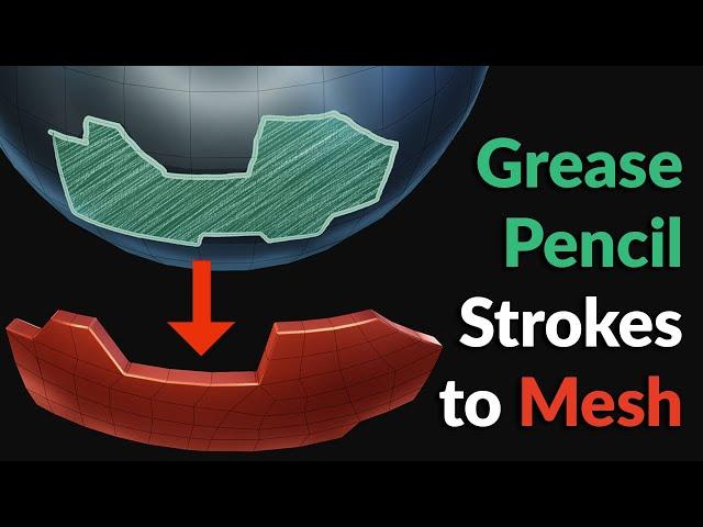 Blender Secrets - Grease Pencil Strokes to Mesh