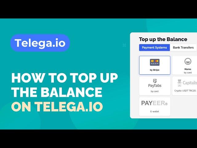 How to Top Up the Balance on Telega.io