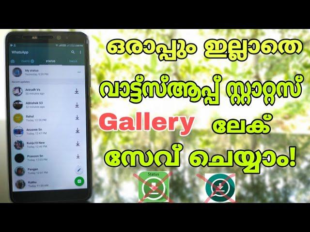  How to save WhatsApp Status to gallery Without any Status saver application | in Malayalam