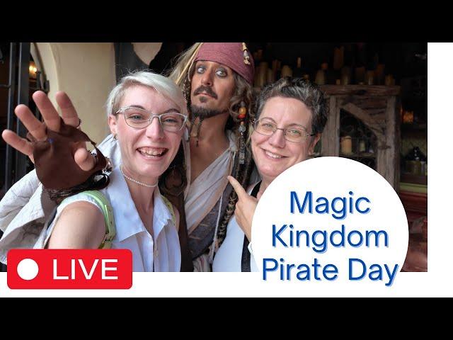 Live Pirate Day Fun at Magic Kingdom! Jack Sparrow, Pirates of the Caribbean, Peter Pan's Flight