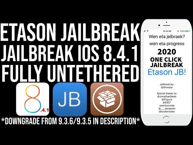 Jailbreak iOS 8.4 1 untethered | EtasonJB 2020 | Jailbreak iOS 8 2020 | iOS 8.4.1 jailbreak 2020