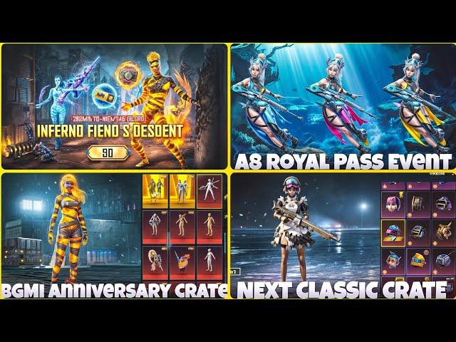 BGMI ANNIVERSARY CRATE EVENT | A8 ROYAL PASS EVENT | 3.3 NEW UPDATE | NEXT CLASSIC CRATE BGMI/PUBG