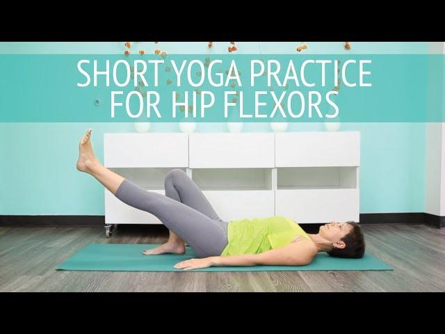 Short yoga practice for hip flexors