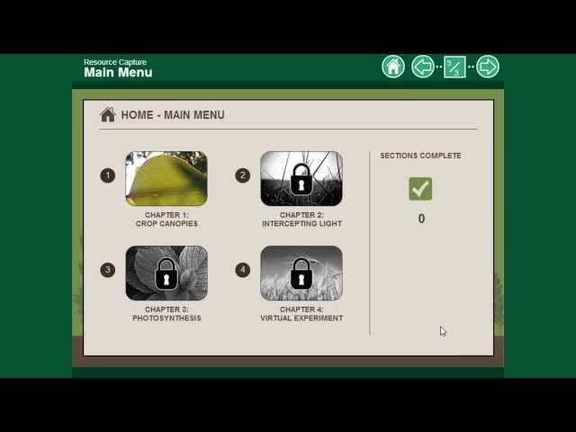 Resource Capture by Crops - e-Learning Demo