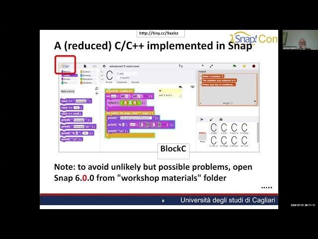 Snap!Con 2020: Create Your Own Block Language - Workshop by Stefano Federici