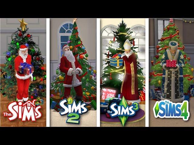 Sims 1 vs Sims 2 vs Sims 3 vs Sims 4 - Christmas Tree