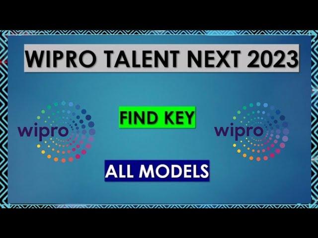 Wipro Talent Next 2023|Find-key All Models Solution|Coding Solutions#solution#coding #recuritment