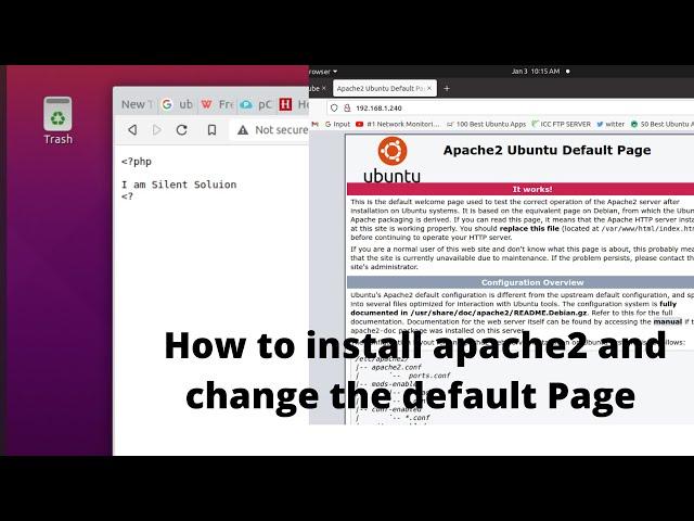 apache Web Server on Ubuntu  and change the default Page