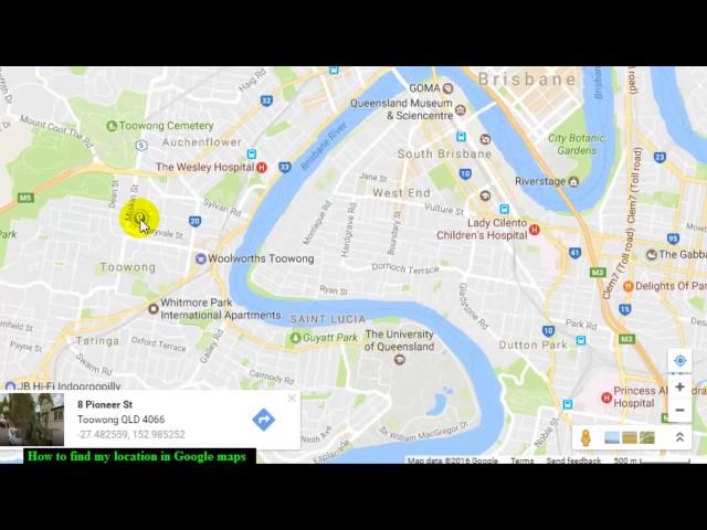 How to find my location in Google maps