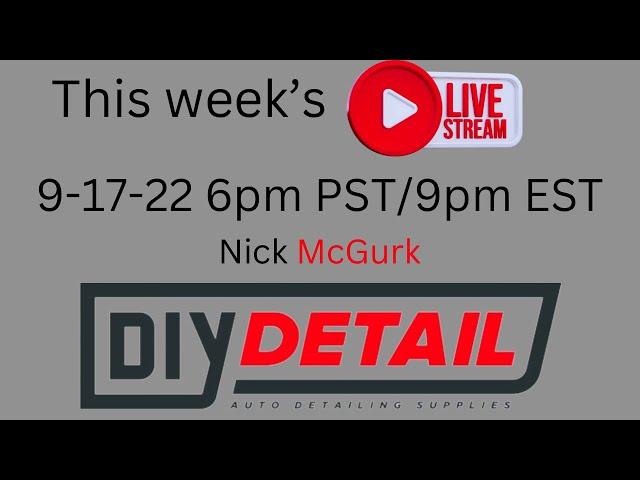 This week’s Livestream we meet Nick McGurk  w/DIY Detail