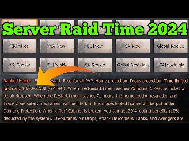 Raid Time All Server 2024 Last Island Of Survival Hindi Guide