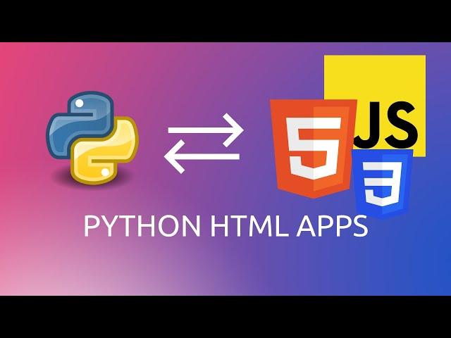 Creating Modern HTML apps with Python | Python Eel tutorial