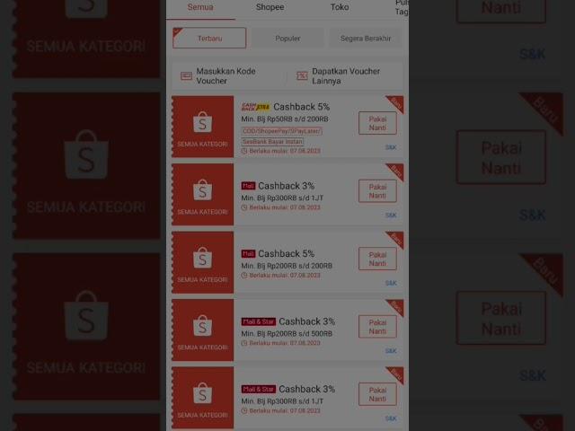 KODE VOUCHER DI KOLOM KOMENTAR yaa #shopee #88shopeehaul #fyp #shortvideo #capcut