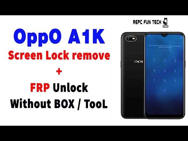 Oppo a1k hard reset | oppo a1k frp bypass free method 2022