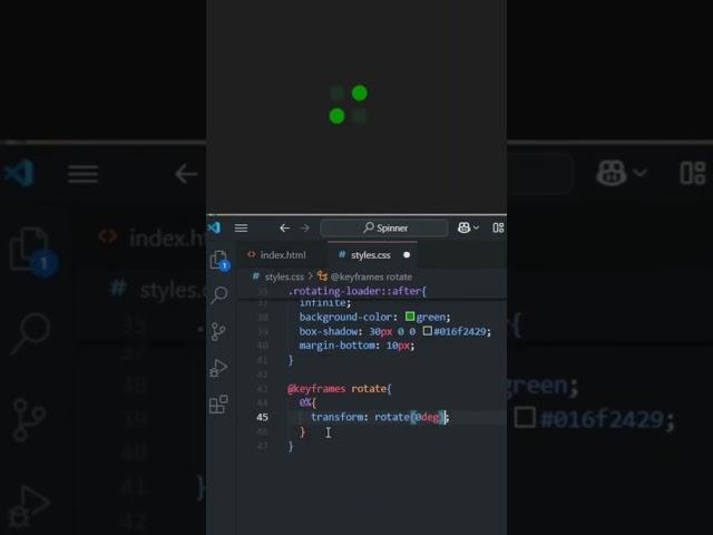 Creative Rotating Loader Animation with CSS  Easy Tutorial  #shorts #loader #html #css
