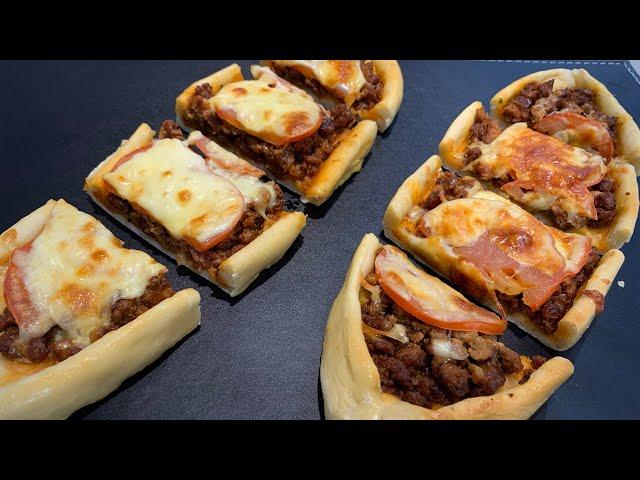 Turkish Pide Recipe | Minced beef pide | Turkish pide with ground beef recipe