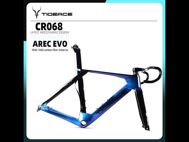 Tideacebike Newest CR068 carbon road aero bike frameset